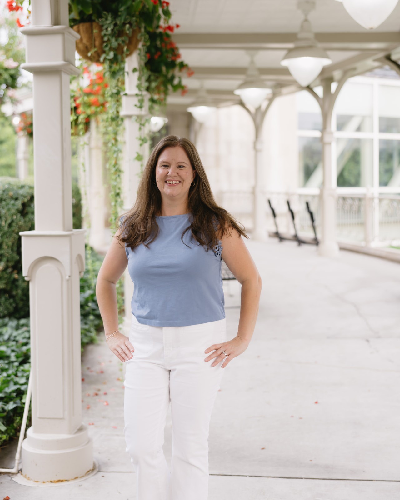 Portrait of Paige Smith in a light blue blouse